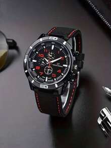 适合青少年男孩的流行复古休闲运动手表，时尚商务石英腕表