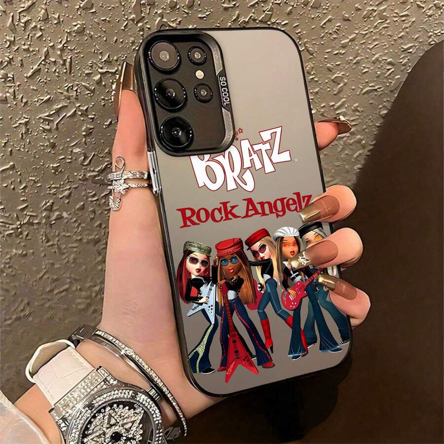 Funda para teléfono  Rock Angelz con diseños icónicos de muñecas, compatible con teléfonos ,  17,  16 Pro Max,  15 Pro Max,  13 y  12. Fabricada en TPU para una protección total contra golpes y caídas. Ideal para fans, amigos, regalos de cumpleaños y obsequios navideños originales. - Negro - Ver 1