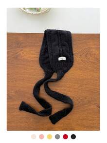 1pc Knitted Tie Ear Muffs, Warm Earmuffs For Women, Pineapple Pattern Knitted Neck Warmer, Autumn/Winter - Braided Headscarf Tie - View 18