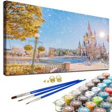 طقم الرسم بالأرقام للكبار - 27.6 * 15.7 بوصة، بدون إطار، طقم الطلاء السهل DIY، حرفة فنية لديكور المنزل، هدية مثالية لأعياد الميلاد، عيد الأب، عيد الميلاد، عيد الأم وعيد الحب - متعدد الألوان - مشاهدة 20