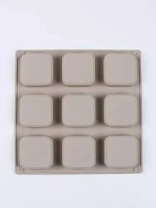 1个方角矩形硅胶皂模 - 9腔 - 方形硅胶模具、石膏模具、硅胶模具 - 灰色 - 查看 11