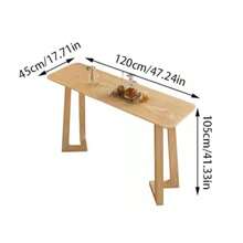 Mesa De Bar Mesa de salón nórdica de madera maciza for Bar Partición de sala de estar mesa alta de pared creativa mesa larga for ventana de balcón y apartamento pequeño Mesa De Altura De Mostrador - Un color - Ver 3