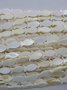 1pc Versatile Handmade DIY Shell, Mother Of Pearl, Asymmetrical Moon, Diamond, Hexagon, Small Fish Beaded Bracelet/Necklace Accessory, Random Pattern & Color - Multicolor - View 14