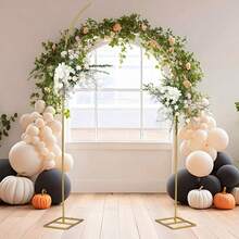 Cornice per arco nuziale in metallo dorato, supporto per arco nuziale per feste di compleanno, cerimonie, banchetti, decorazioni sceniche - Dipingi l'oro - Visualizzare 7