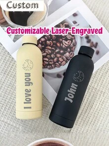 [Ramadan]1件客製化雙層不鏽鋼咖啡杯/汽水瓶，運動保溫水壺，500ml/17oz個性化姓名保溫杯，多色可選，適合作為返校、節日和生日禮物 - 彩色 - 查看 5