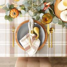 Decoración de mesa de otoño de acción de gracias, camino de mesa reversible, 14x108, cosecha de otoño - Manta de picnic acogedora + 52" x 52" (cuadrada) - Ver 5