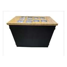 TendenciaBarra Snacks Mesa Plegable Dulces Negro Y MaderaCalidad premium - 1 - Ver 2