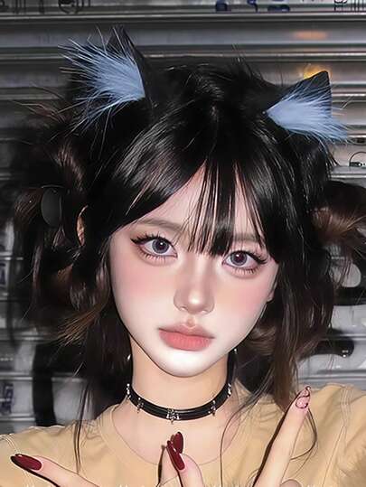 Cute Plush Headband, Cat Ear Shape, Party Role-Playing Costume Props, Stage Performance Hair Accessories, Daily Date Wear, Perfect Holiday Gift For Friends