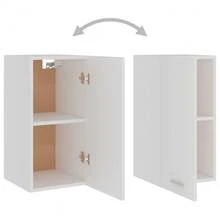 vidaXL Armoire suspendue "Lyon" Blanc 29,5 x 31 x 60 cm Bois d'ingénierie - Blanc - Voir 5