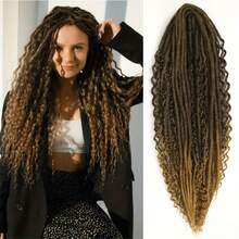 [Boho Chic Dreadlock Extensions] 15pcs Boho Chic Synthetic Dreadlock Extensions |   Double Ended Curly, Mixed Styles, Low Temperature Fiber, Women's Thin Wavy Hairpieces With Curly Ends - fr-16 - Xem 11