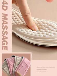 1 Pair Women's Soft Cushion Insoles, Breathable Sweat-Absorbent Odor-Resistant Ultra-Thin Design, Lining Suitable For High Heels, Freely Trimmed To Size, Applicable To Women's High Heels, Women's Flats And Men's Sneakers, Daily Wear - Beige - View 3