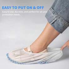 20pcs/10 Pairs Disposable Anti-Slip Shoe Covers, One-Time Foot Protectors, Suitable For Hospital, Lab, Cleaning, Home - Indoor & Outdoor Hygienic Shoe Covers, Lightweight Indoor Shoe Covers, Breathable Material, Protect Shoes, Applicable For Party, Birthday, Hotel, Office, Indoor Carpet Protection (Slight Color Difference May Exist) - Multicolor - View 9