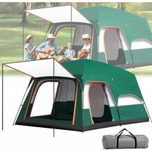 mhjCasa de Campaña Tienda de Campaña Impermeable Portátil para 5-8 Personas Tienda Familiar de Fácil Instalación con Bolsa de Almacenamiento Toldo de Puerta y Gran VentilaciónSleeping Bags