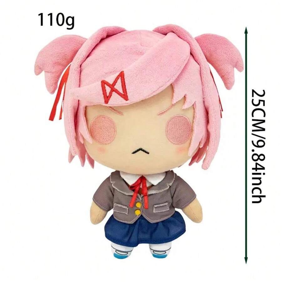 Doki Doki Literature Club Monika Anime Game Peripheral Plush Doll Stuffed Toy For Fans Collection Display - Natsuki - 查看 1