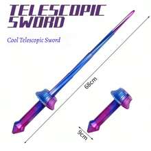 1件 2026新年爆款3D打印伸缩剑，螺旋收缩武士刀重力伸缩刀玩具，多种伸缩刀型，酷炫玩具，送朋友的礼物，决斗游戏，趣味玩具，绝佳礼物 - 彩色 - 查看 10