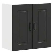 vidaXL Armadio murale da cucina Kalmar black wood engineering - nero - Visualizzare 1