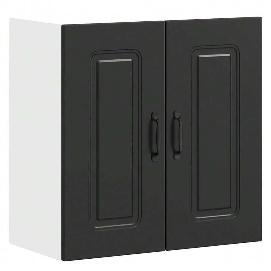 vidaXL Armadio murale da cucina Kalmar black wood engineering - nero - Visualizzare 1