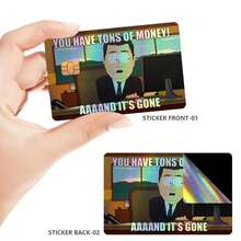 2pcs Colorful Credit Card Skin Stickers, Waterproof Scratch-Resistant Personalized Decorative Protective Stickers, Suitable For Credit/Debit/Transit Cards - Multicolor - View 1