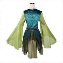 1件 COS 女士中世纪绿色仙女连衣裙，万圣节服装 - 彩色 - 查看 9