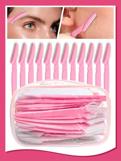 Eyebrow Trimmer Razor, Portable Women's Shaver, Facial Hair Removal And Eyebrow Shaping - Beauty Essential Household Item, Comes With Clear Storage Bag, Bathroom Gift, Cosmetics, Affordable Price, Room Decor, Vanity, Travel, Bedroom, Makeup Accessories, Eyebrow Razor, Affordable Price, Christmas Gift, Cosmetics, Makeup Tools, Cheap Good Item, Gift, Women's Gift, Christmas Gift