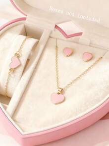 5/4pcs/Set Girls Fashion, Cute, Elegant LED Digital Display Electronic Watch Set, Suitable For Girls, Comes With Heart-Shaped Bracelet, Necklace, Earrings And Jewelry, Perfect For Daily Life, Vacation, Party, Travel, Back To School, Birthday/Holiday Decoration, An Ideal Gift For Girls On New Year And Valentine's Day - Multicolor - View 15