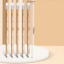 30pcs Wooden Pencils With Erasers, Capybara Design, Illustrator's Accounting Essential Tool, Suitable For Office, Drawing, Accounting, And Daily Gifts. High-Quality Wooden Cartoon Round HB Pencils With Cute Capybara Pattern: Sturdy Lead, Thick Barrel, With Eraser. Suitable For Writing, Sketching, Drawing, Student Stationery, Office Supplies! (White Eraser May Show Dirt, Which Is Normal) - Multicolor - View 6