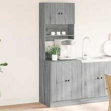 vidaXL Sonoma Küchenschrank Grau 60x50x180 cm Holzwerkstoff - Grau - Übersicht 2