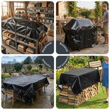 Heavy Duty Tarp 7x9 FT Waterproof PE With UV Protection, Tear Resistance, Reinforced Edges, And Rust Resistant Rivets, Suitable For Multi-Purpose Tarpaulins Such As Roofs, Camping, Courtyards, Swimming Pools, Boats, Cars, Etc Toldos Exterior