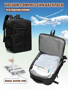 Myco 15.75x7.87x9.84 英寸登机行李包，适合航空旅行、休闲背包和书包，采用耐用尼龙材质，多隔层设计，符合航空公司随身行李标准，拉链封口，简约设计，旅行包/行李袋/过夜包，大容量旅行收纳包，邮轮旅行必备，度假必备，男女皆宜，旅行必备，假日必备，旅行必备。 - 彩色 - 查看 6