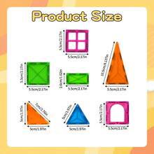 70/100pcs Mainan Balok Bangunan Magnetik, Balok Magnetik Ukuran Kecil dengan Mobil Mini, Mainan Bangunan Konstruksi Geometris Kreatif, Cocok untuk Hari Anak, Hadiah Ulang Tahun - MultiWarna - View 7