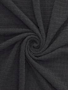 1pc Plush Square Stool Cover, Suitable For Living Room, Bedroom, Dining Room, Study, All Season, Modern Minimalist - Medium Gray - View 8