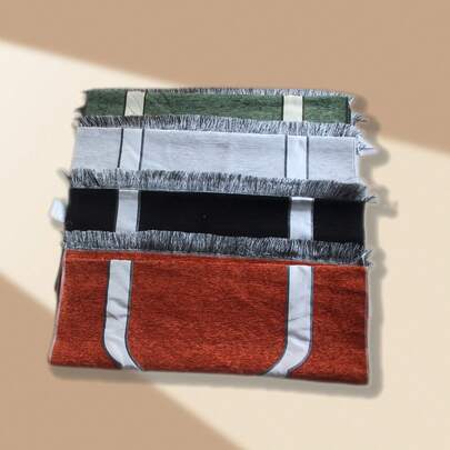 1pc Pocket Mat Al Arabia Muslim Prayer Rug,Islamic Gift,Muslim Portable Praying Rug,Portable With Compass,Red Party Dressing Travel Protection Pad Under The Chair,Gift,Lightweight Travel Mat Prayer Mat,Foldable,For Indoor And Outdoor Use, Suitable For Pilgrimage, Study Room, Hall, Muslim Festivals - Portable Home Kneeling Pad