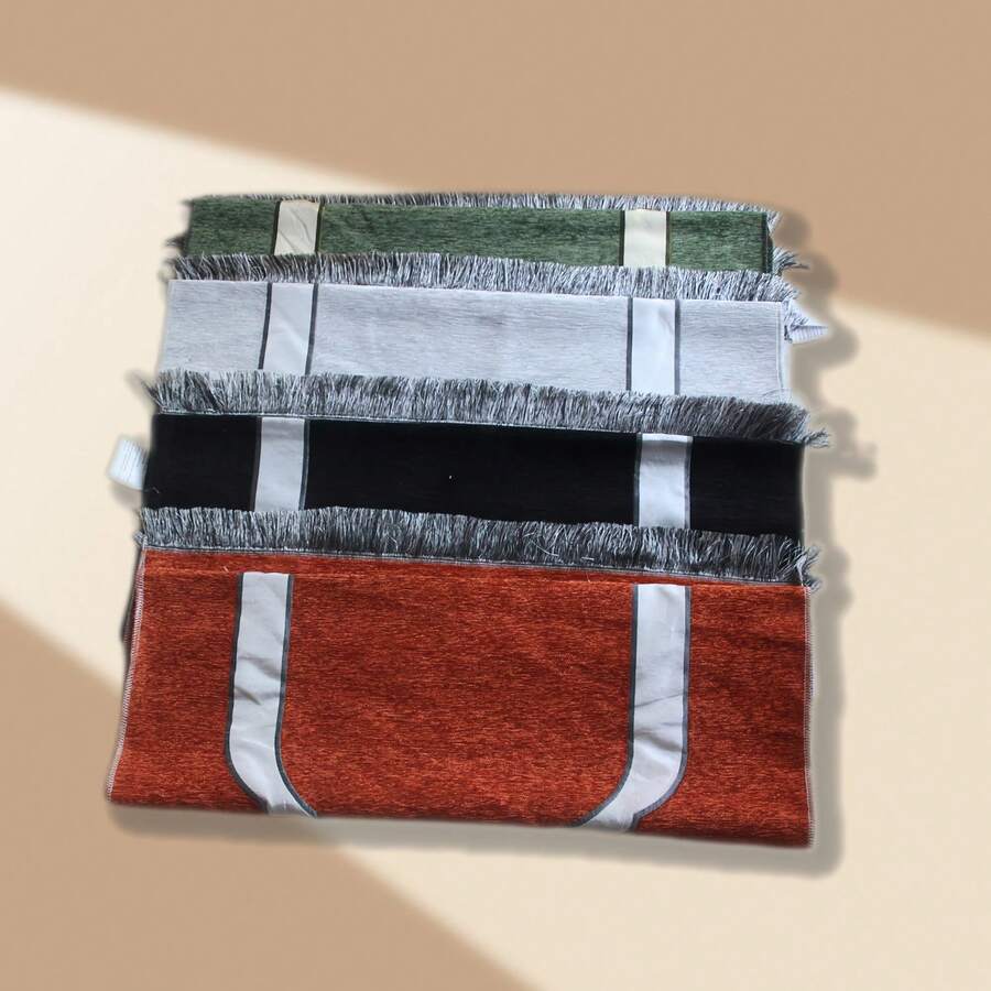 1pc Pocket Mat Al Arabia Muslim Prayer Rug,Islamic Gift,Muslim Portable Praying Rug,Portable With Compass,Red Party Dressing Travel Protection Pad Under The Chair,Gift,Lightweight Travel Mat Prayer Mat,Foldable,For Indoor And Outdoor Use, Suitable For Pilgrimage, Study Room, Hall, Muslim Festivals - Portable Home Kneeling Pad - Multicolor - View 1