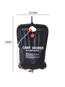 1个5加仑/20升便携式露营淋浴袋 | 可拆卸软管，方便携带 | 带开关淋浴喷头 | 旅行淋浴 | 适用于海滩、徒步旅行、露营、户外活动的便携式淋浴 - 彩色 - 查看 10