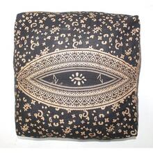CRAFT CASTLE ICC Mandala Barmeri Large Floor Pillow Cover Cushion Meditation Seating Ottoman Throw Cover Hippie Decorative Zipped Bohemian Pouf Ottoman Cases Black Gold, 18\ Square - Vàng đen - Xem 8