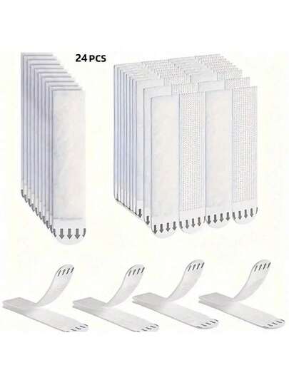 24pcs Heavy Duty Damage-Free Removable Hanging Hooks - Suitable For Photo Frame Installation, Wedding Photo Hooks, Picture Frame Wall Hanging, Oil Painting Frame, Display Frame Hooks, Party Tools, Valentine's Day, Holiday Party Gifts