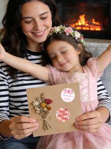 24/48/120 张母亲节礼物包装标签和信封贴纸 – 8 种设计选择，防水无残留，非常适合节日惊喜礼物。 - 彩色 - 查看 6