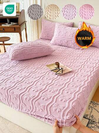 1pc Taffeta Fitted Sheet, Bedding, Bed Cover, Fitted Sheet, Mattress Protector, Solid Color Fitted Sheet, Available In Multiple Colors, Comfortable & Warm Mattress Pad, Minimalist Style Home Textile, Soft Anti-Pilling Bed Cover, Skin-Friendly Fitted Sheet, Excluding Pillow And Pillowcase