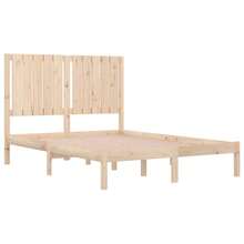 vidaXL Cadre de lit sans matelas 120x200 cm bois de pin massif - Tabac - Voir 4
