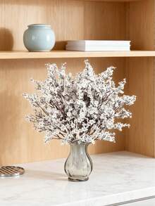 1/4 piezas Flor de cielo estrellado simulada, ramo de flores de cielo estrellado falso, adecuado para decoración de habitación de primavera y otoño, jardín al aire libre, chimenea interior, decoración del porche, boda, fiesta, decoración de flores DIY, decoración de Año Nuevo, regalos - Blanco - Ver 5