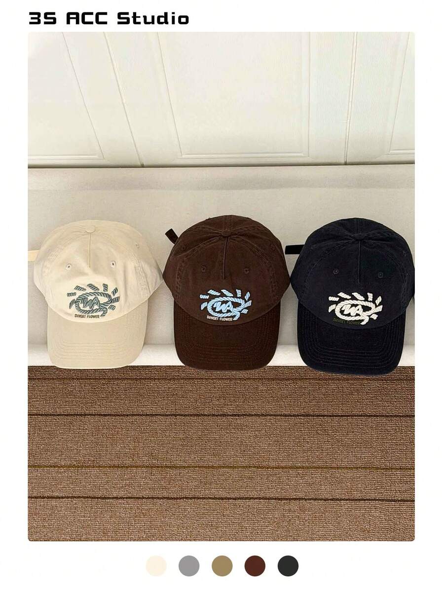 刺绣太阳镜棒球帽，男女通用休闲情侣帽，3D刺绣字母棒球帽，四季皆宜，滑板嬉皮风