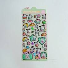 40pcs Cartoon Cute Animal Themed Square Stickers, Best Gift For Women, Suitable For Ramadan, Back To School, Valentine's Day, Daily Use, Party Decoration, Reusable Self-Adhesive Stickers For Diary, Phone Case, Student Notebook DIY - Multicolor - View 7