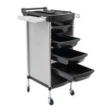 SanBouSi Salon Trolley 6-Tier Drawer-Type Multi-Functional Salon Trolley Hairdressing Shelf With Wheels - White and Black - View 2