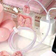 Vỏ bảo vệ cáp DIY dễ thương tương thích với bộ sạc 18W/20W với thiết kế trái tim 3D đáng yêu / màu hồng/tím xinh xắn, vỏ bảo vệ dây cáp TPU mềm trong suốt, bảo vệ cáp sạc dữ liệu tương thích với iPhone 11 12 13 14 15 Pro Max, vỏ bảo vệ cáp sạc hoạt hình 3D Kawaii cho gia đình & phụ nữ (5 trong 1), lựa chọn mùa xuân hè, quà tặng cho phù dâu, trang trí phòng ngủ, bãi biển, du lịch, dành cho nam, dành cho nữ, kỳ nghỉ, Ngày Quốc tế Phụ nữ, đồ dùng cần thiết khi đi du lịch, quà cưới, Y2K, phòng ngủ, phụ kiện xe hơi nữ, trang trí nhà bếp, bãi biển, mùa hè, kỳ nghỉ, ngày lễ, đồ dùng cần thiết khi đi du lịch, áo đi chơi, đồ dùng gia đình - Nhiều màu - Xem 8