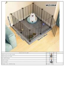 Modular Dog Fence, Indoor Pet Puppy Cat Barrier, Small Dog Kennel Panels, Free Combination Isolation Gate