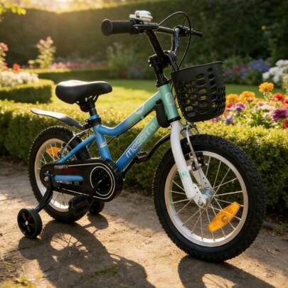 14/16 Zoll Fahrrad mit Stützrädern - leichtes Pendlerrad, Farbe wird zufällig ausgewählt