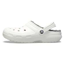 Unisex-Adult Classic Lined Clog,14Women/12Men,White/Grey - 白色/灰色 - 查看 7