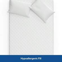 Luxury Cotton Soft Top Layer, High Loft Comfort EternaLoft Fiberfill, Durable Stretch Corners Mattresses 18 Inches Deep Washable Fitted Mattress Pad, King Size, White - Sinh đôi - Xem 3