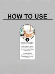 EelJoy Pet Coconut Scented Care Spray, No-Rinse Dog Coat Detangler, Leaves Fur Smooth Silky & Shiny