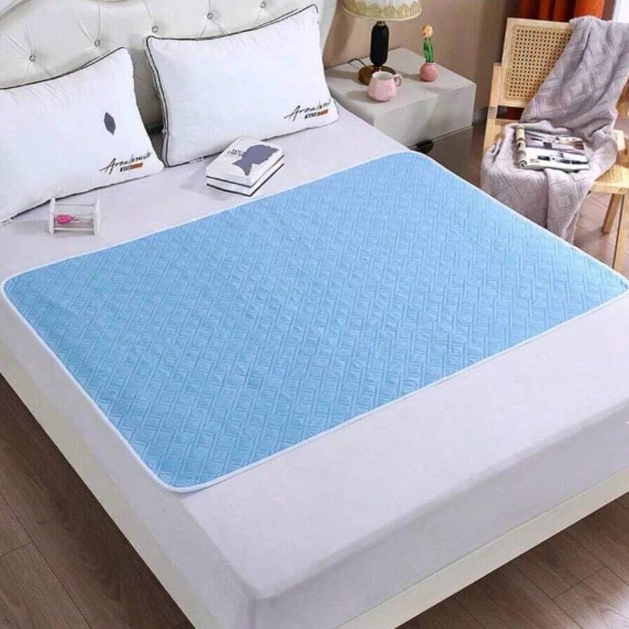 四层防漏垫，防漏，可水洗，柔软亲肤，无异味，透气抗菌面料，可重复使用。适用于新生儿日常护理/婴儿床防漏垫/婴儿爬行垫/老人哺乳垫/学生月经垫/月经垫/学生宿舍垫。 - 彩色 - 查看 1